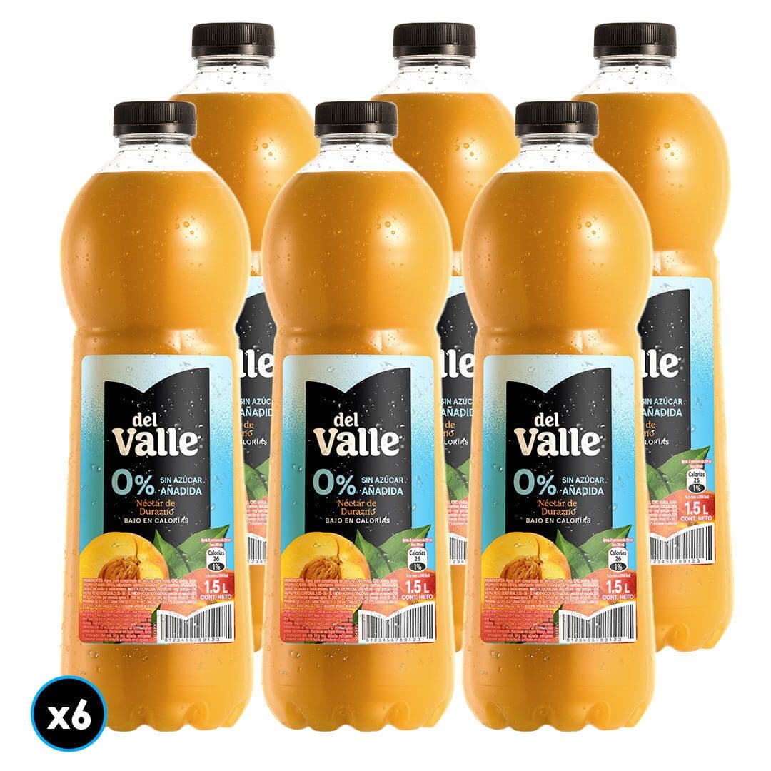 6x Néctar Del Valle Durazno Light 1,5 Lt._1