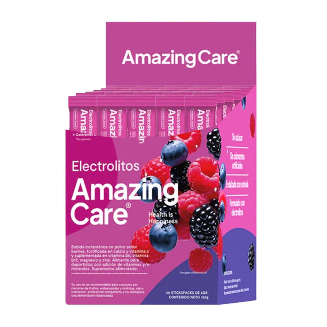 Boost de Hidratación Amazing Care Caja 30 Sticks Berries_1