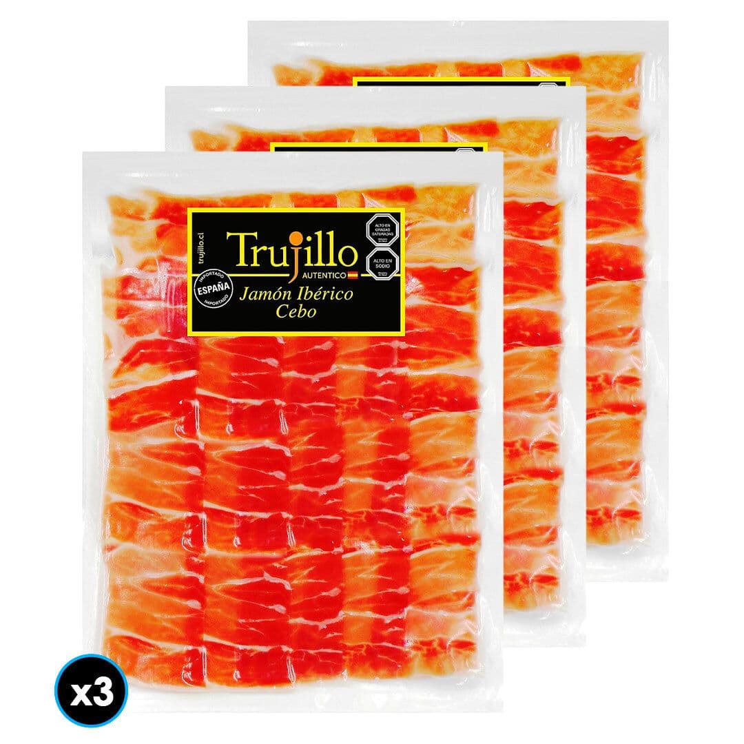 3x Jamón Ibérico de Cebo Trujillo Etiqueta Negra 70grs_1