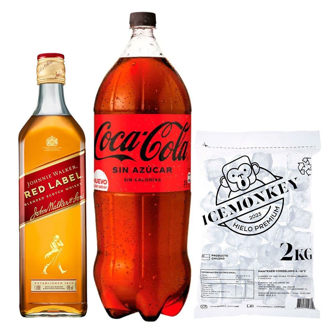 PROMO JW RED LABEL 1L + BEBIDA ZERO 3L + HIELO: _1
