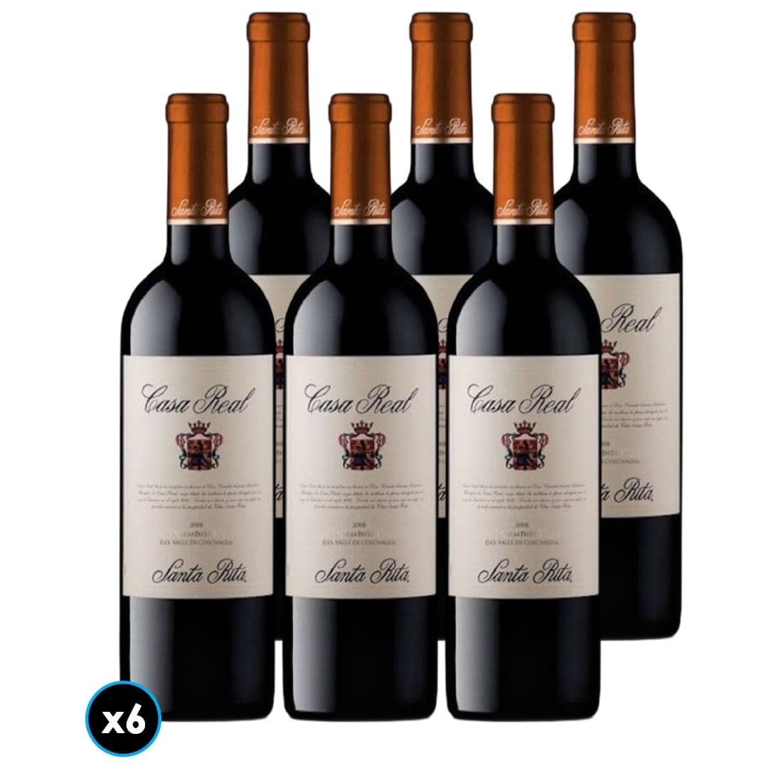 6x Vino Escudo de Casa Real Carmenere 750cc_1