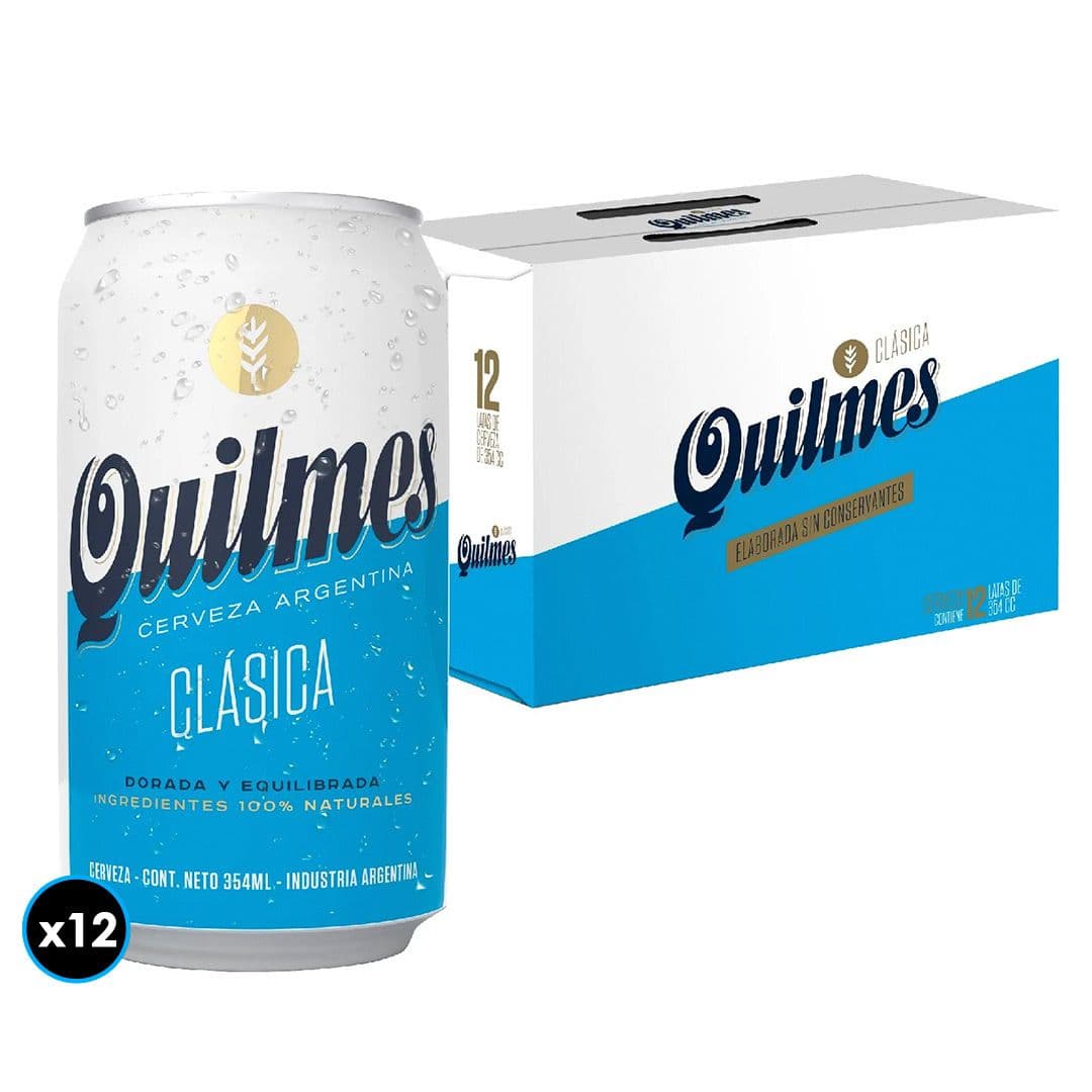 12x Cerveza Quilmes en Latas 354cc_1