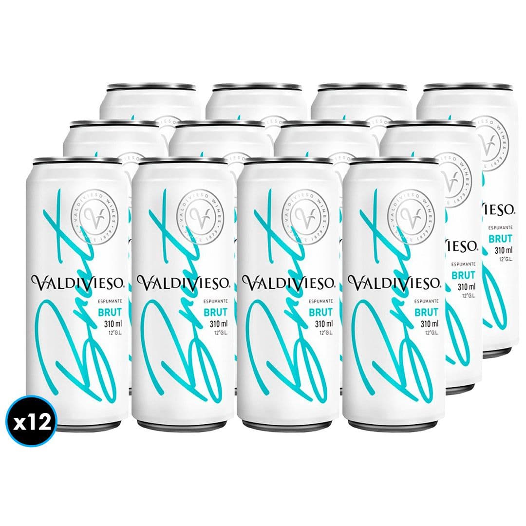 12x Espumante Valdivieso Brut en Lata 310cc_1