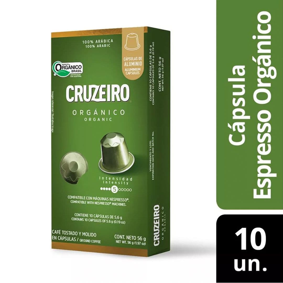 Cápsulas de Café Cruzeiro Orgánico Nespresso® Compatible (10 Unidades)_1