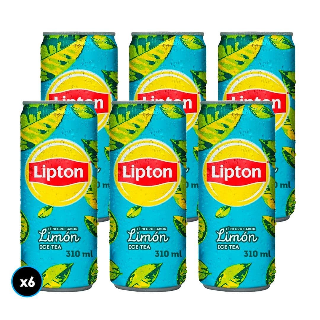 6x Té Helado Lipton Limón Lata 310cc_1