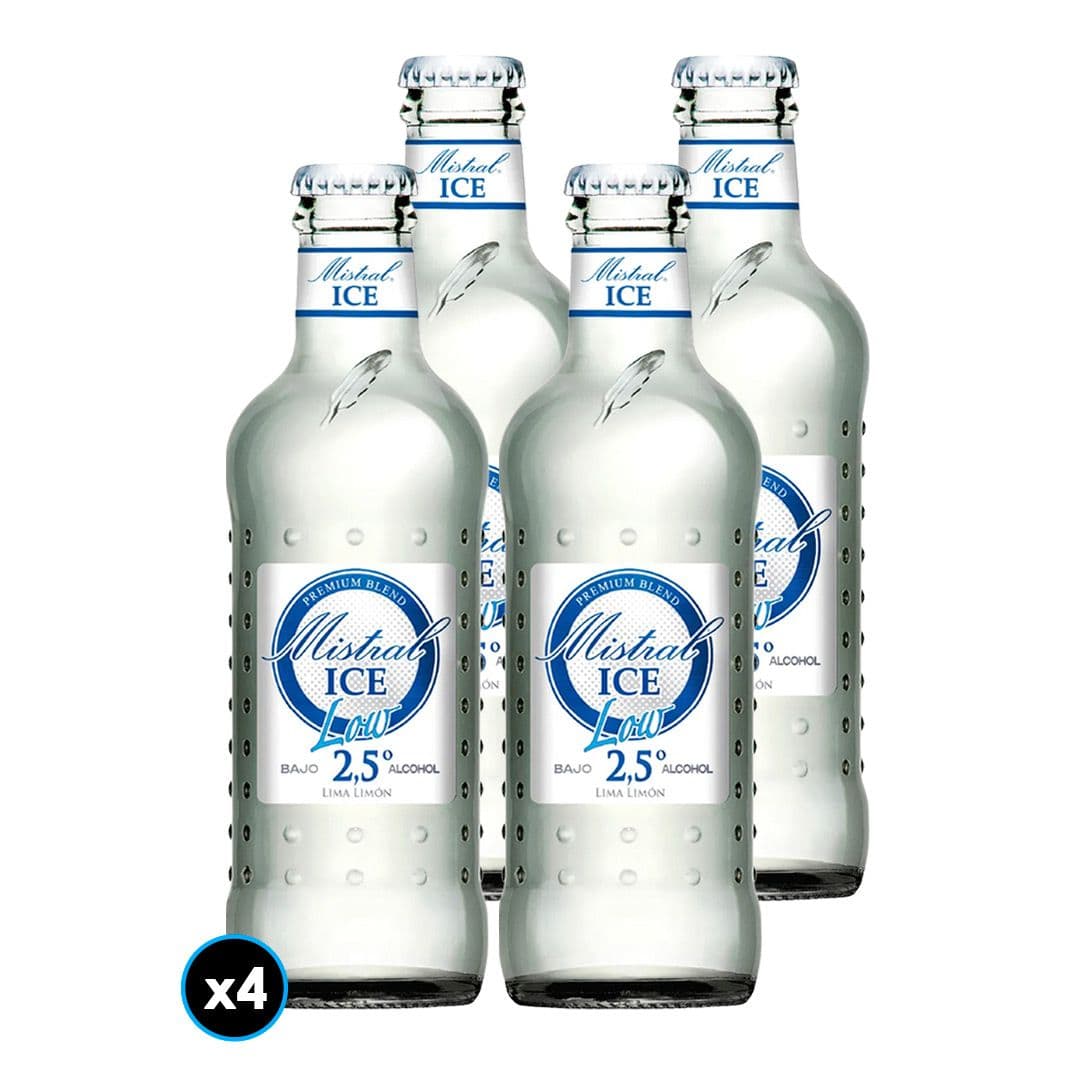 4x Cóctel Mistral Ice Low Botella 275cc 2,5°alc._1