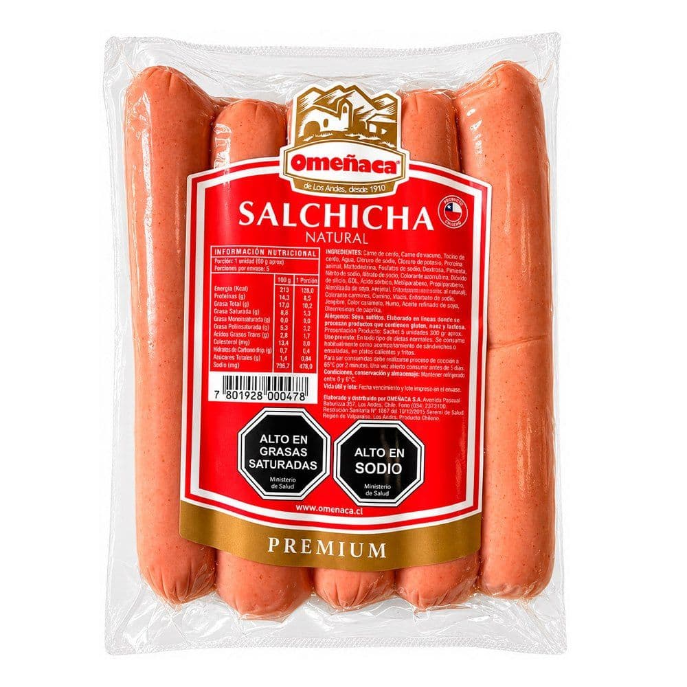 Salchicha Natural Omeñaca 300 grs._1