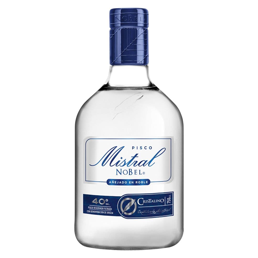 Pisco Mistral Nobel Cristalino 750cc 40°alc._1