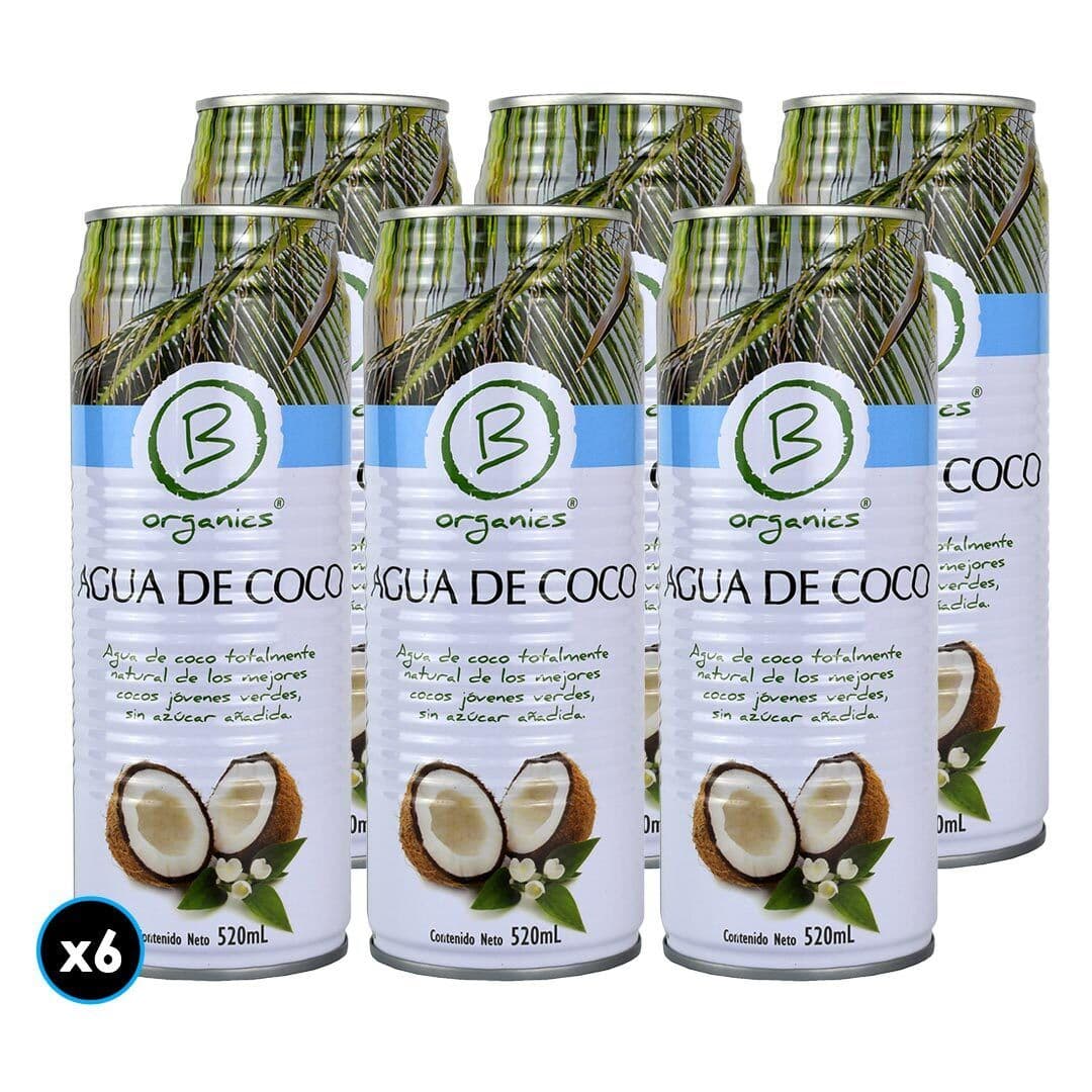 6x Agua de Coco Natural B Organics 520cc_1