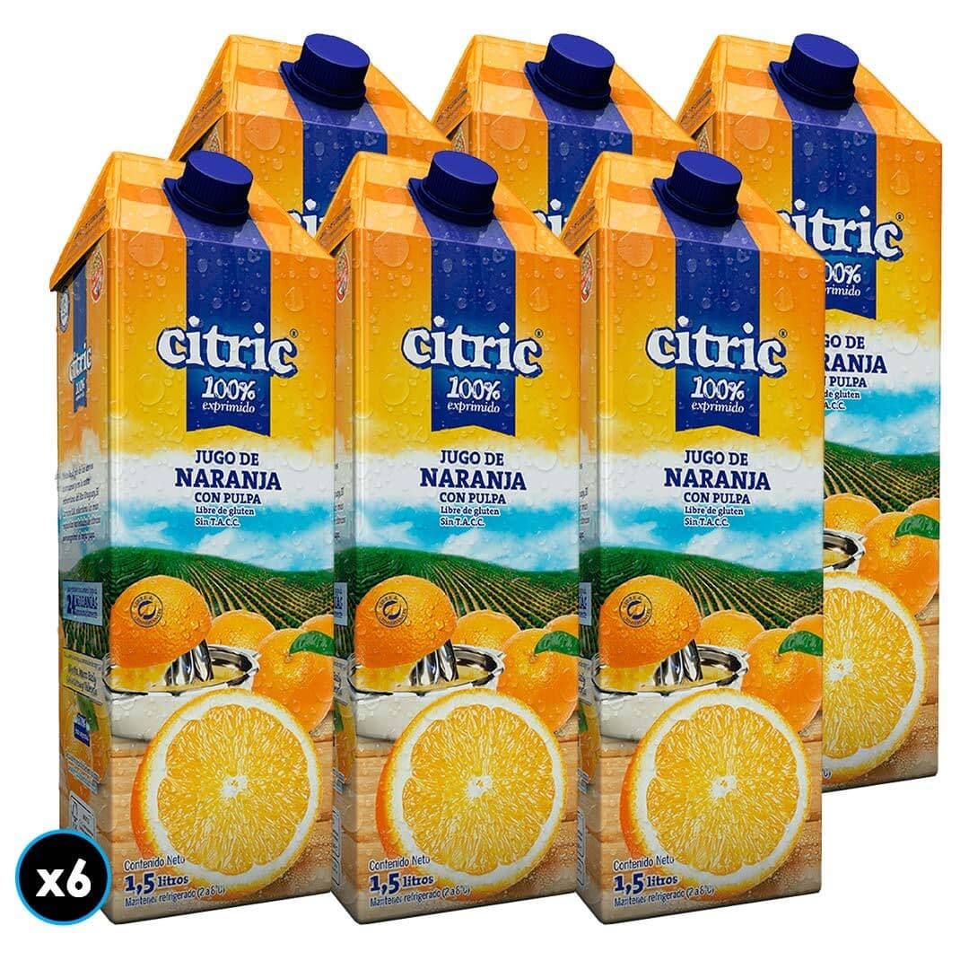 6x Jugo Citric Naranja 100% Exprimido 1.5 L_1