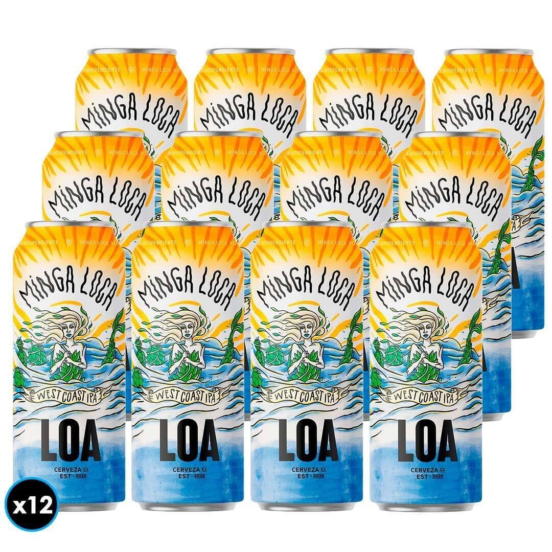 12x Cerveza Loa Minga Loca West Coast IPA 470cc_1
