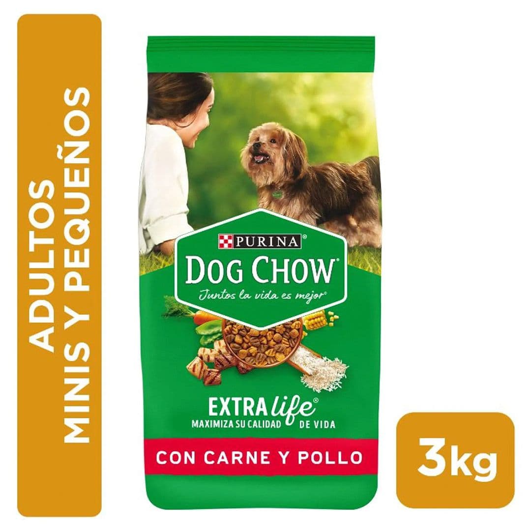 Comida de Perro Dog Chow Adultos Minis y Pequeños Carne Pollo 3 Kg_1