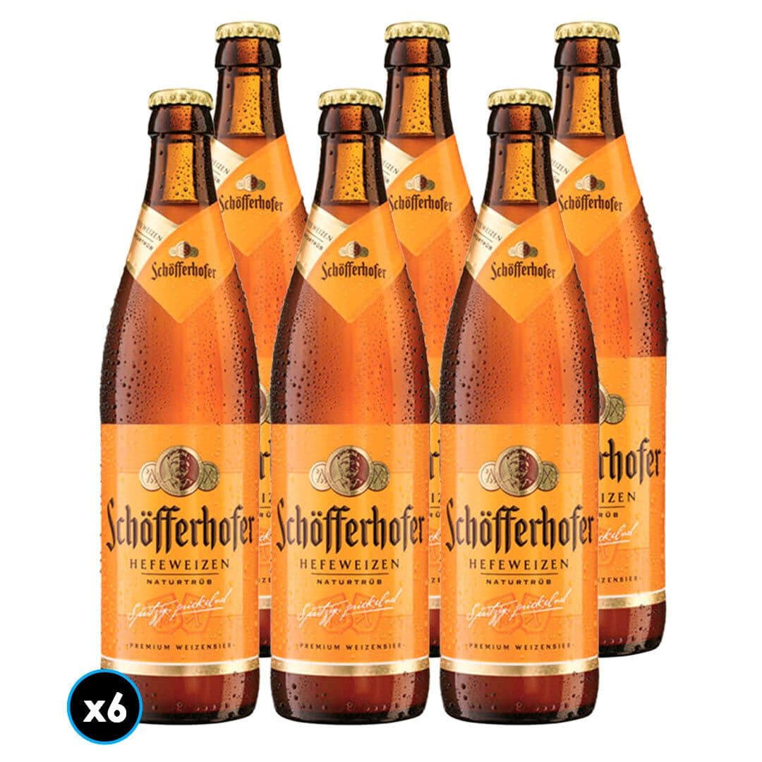 6x Cerveza Schofferhofer Hefeweizen Botella 500cc_1