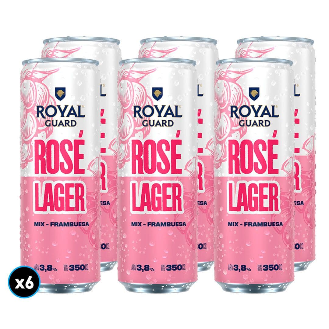 6x Cerveza Royal Guard Rose Lata 350cc_1