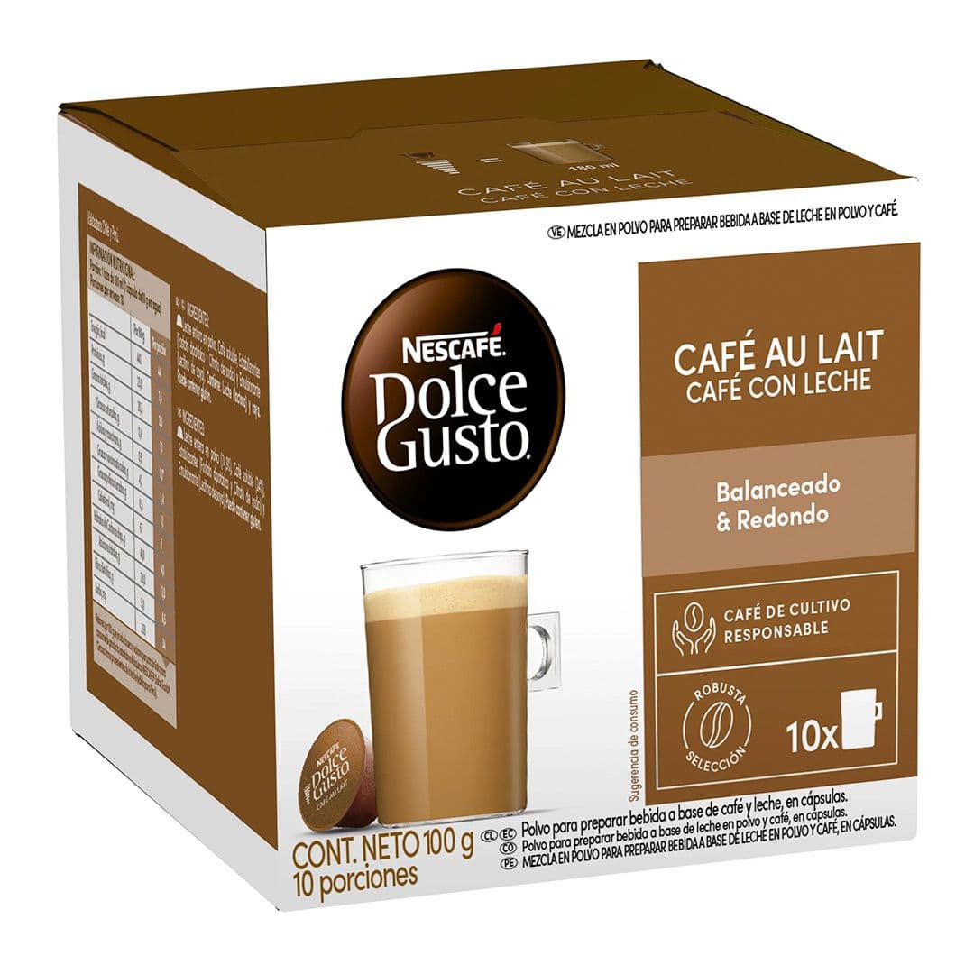 Cápsulas Café Nescafé Dolce Gusto Au Lait (10 Cápsulas)_1
