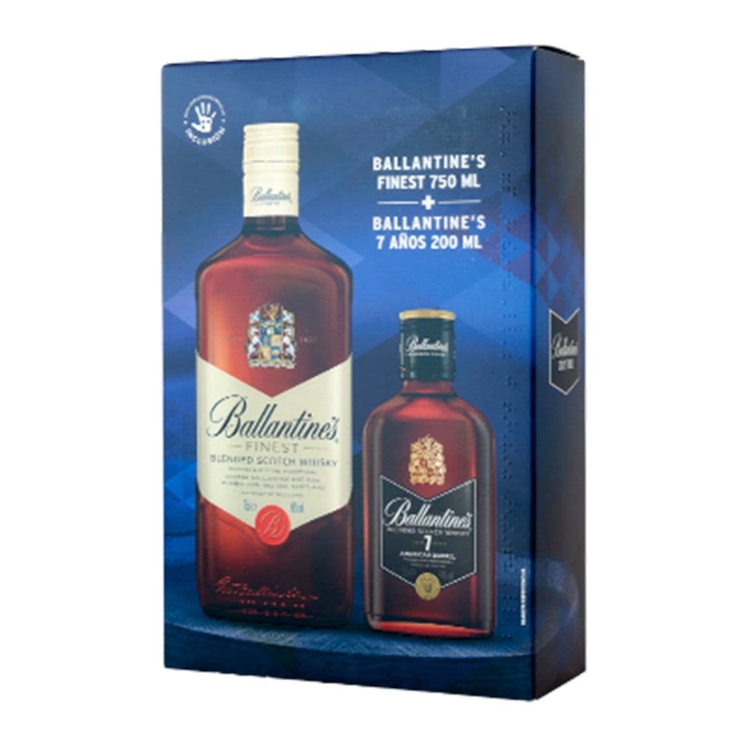 KIT BALLANTINES: Ballantines Finest 750cc + Ballantines 7 años 200cc_1