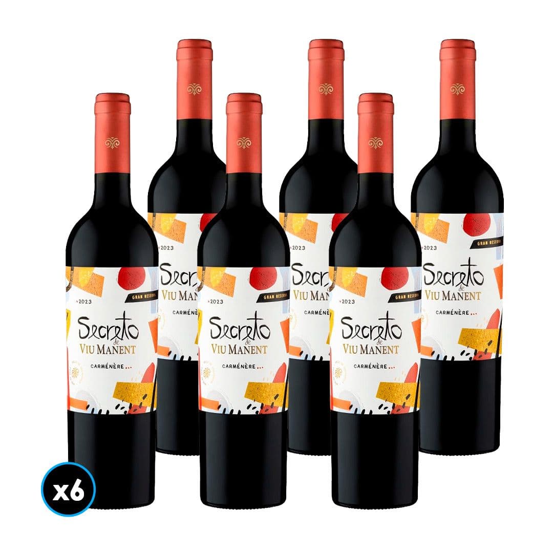 CAJA VIU MANENT GR SECRETO (Carmenere): 6x Vino Viu Manent Gran Reserva Secreto Carmenere 750cc_1