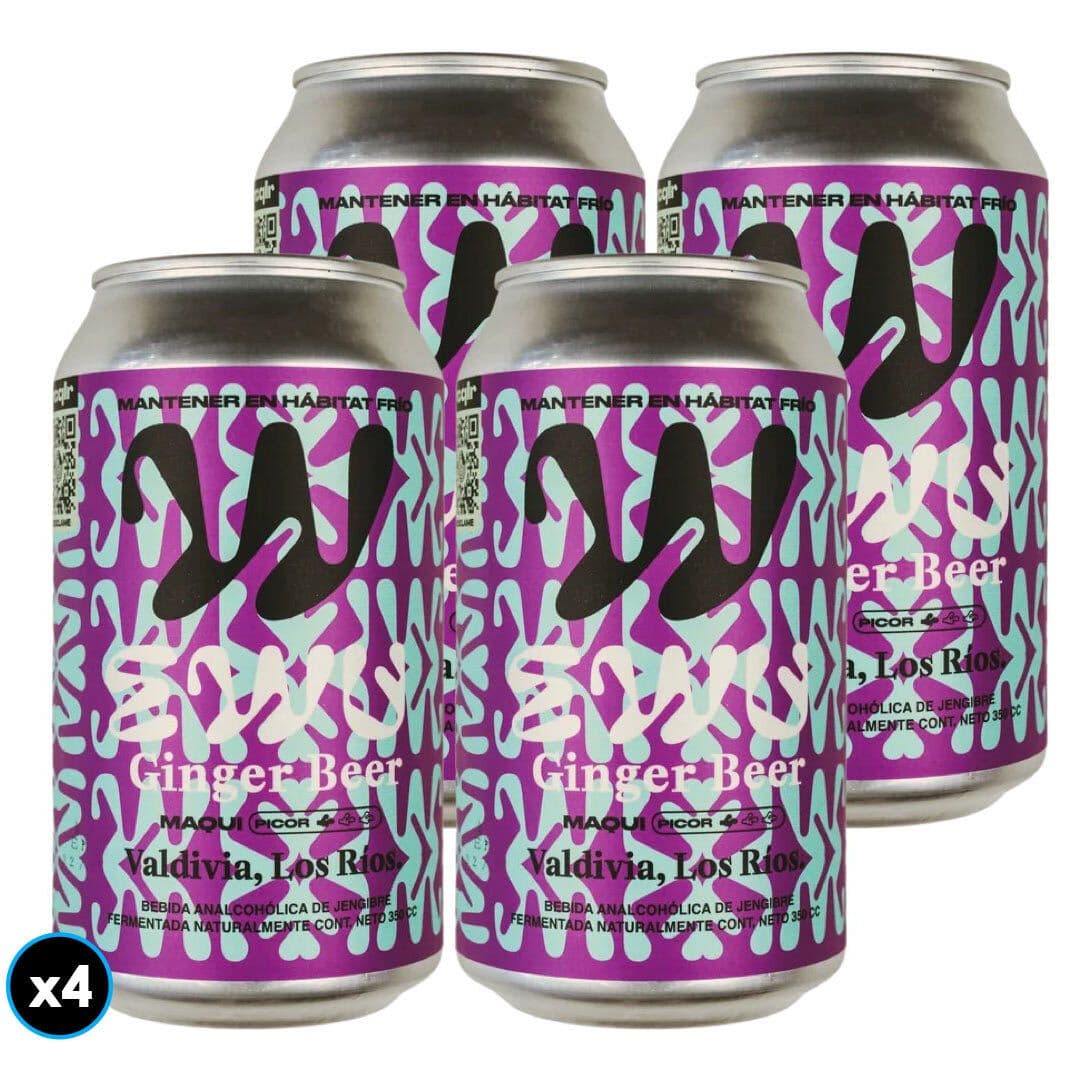 4x Bebida Ginger Beer Maqui Ewu 350cc_1