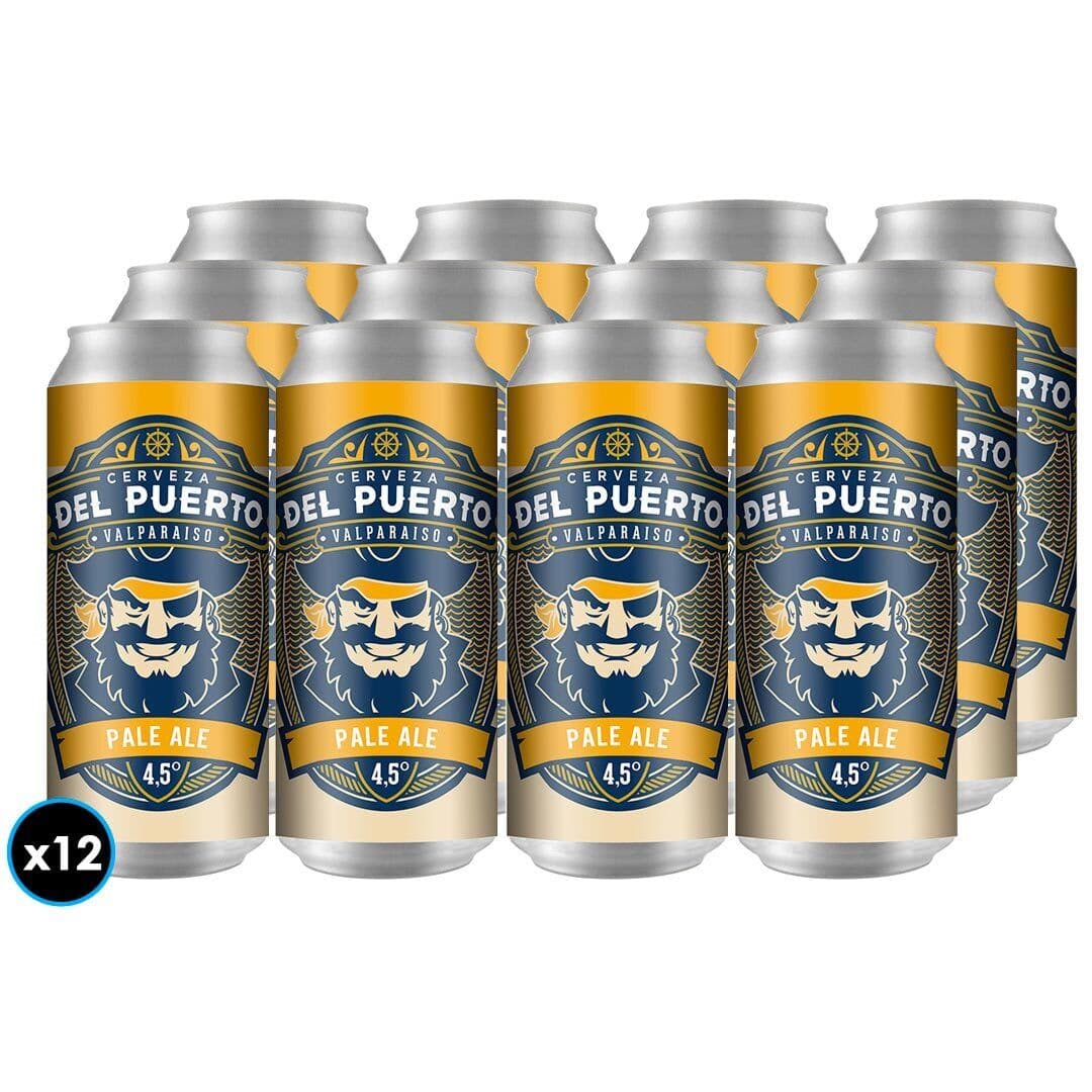 12X Cerveza Del Puerto Pale Ale Lata 473 CC 4.5° GL_1