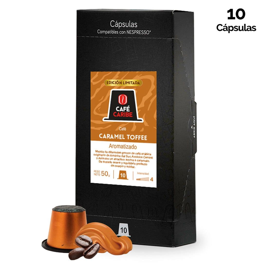 Cápsulas de Café Caribe Caramel Toffee Nespresso® Compatible (10 Unidades)_1