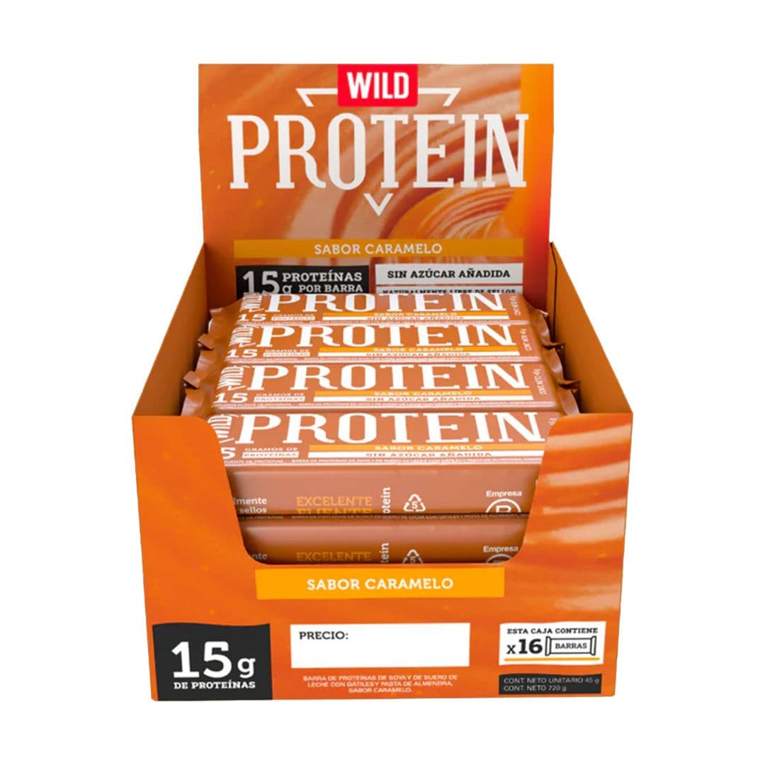 Barritas Protein Wild Foods Caramelo 16 Unidades_1