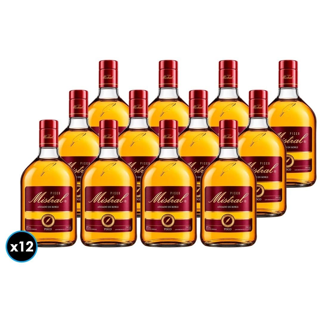 12x Pisco Mistral 750cc 40° alc._1