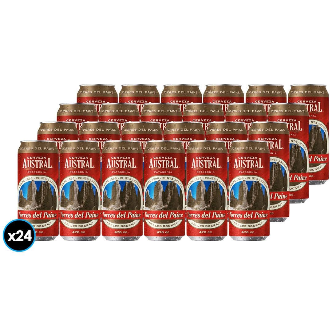 24x Cerveza Austral Torres del Paine en Lata 470cc_1
