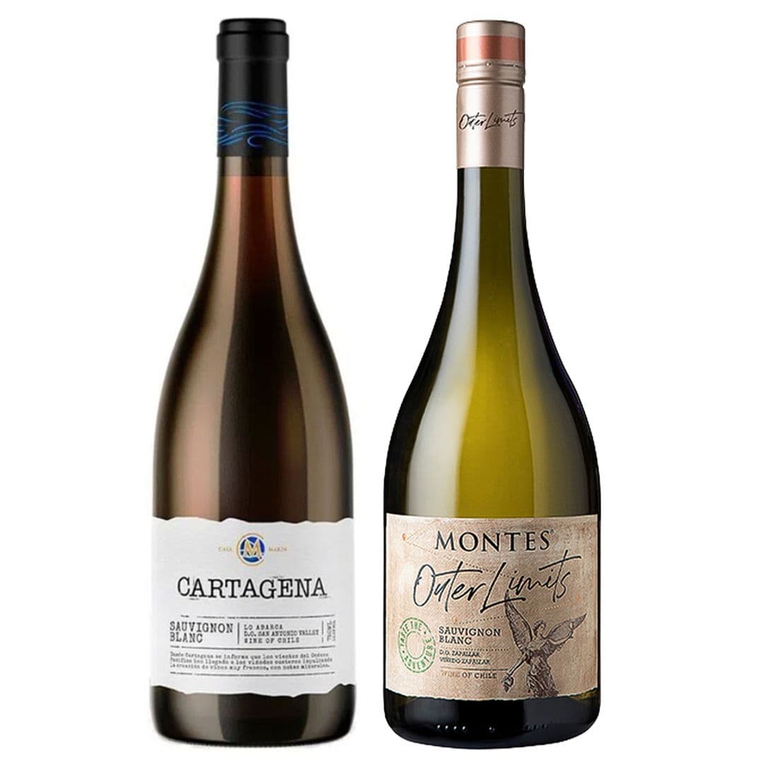 DUO CASA MARIN - MONTES: 1x Vino Casa Marín Cartagena Sauvignon Blanc 750cc + 1x Vino Montes Outer Limits Sauvignon Blanc Andes 750cc_1