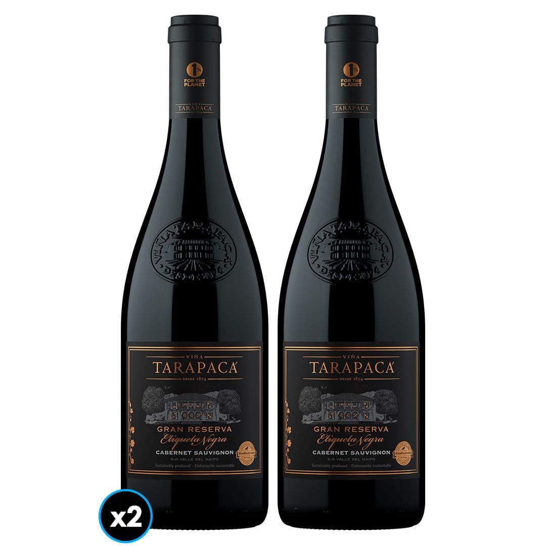 2x Vino Tarapacá Etiqueta Negra Cabernet Sauvignon 750cc_1