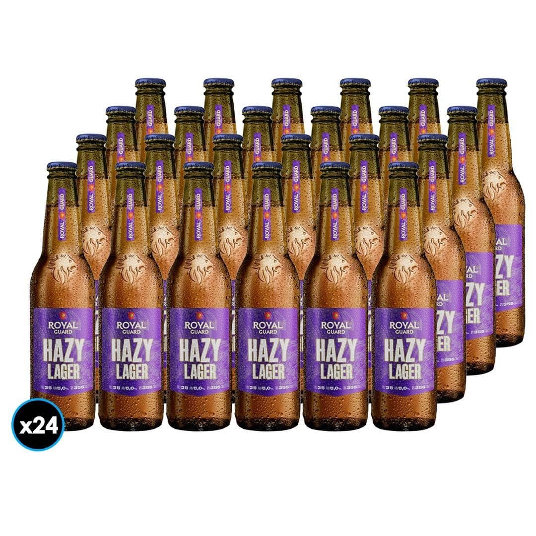24x Cerveza Royal Guard Hazy Lager en Botella 355cc_1