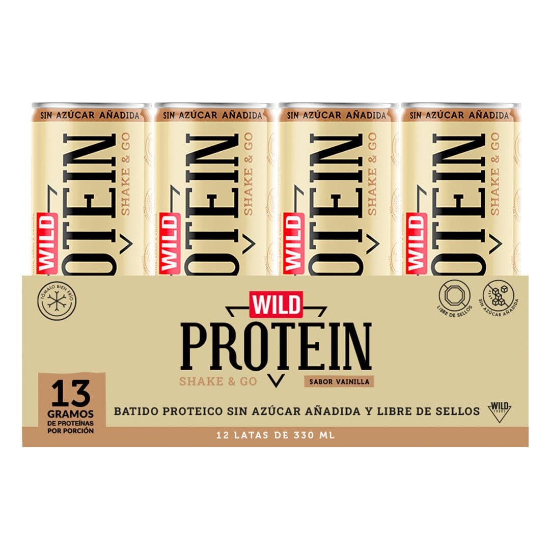 Wild Protein Shake & Go Vanilla 310ml 12 Latas_1