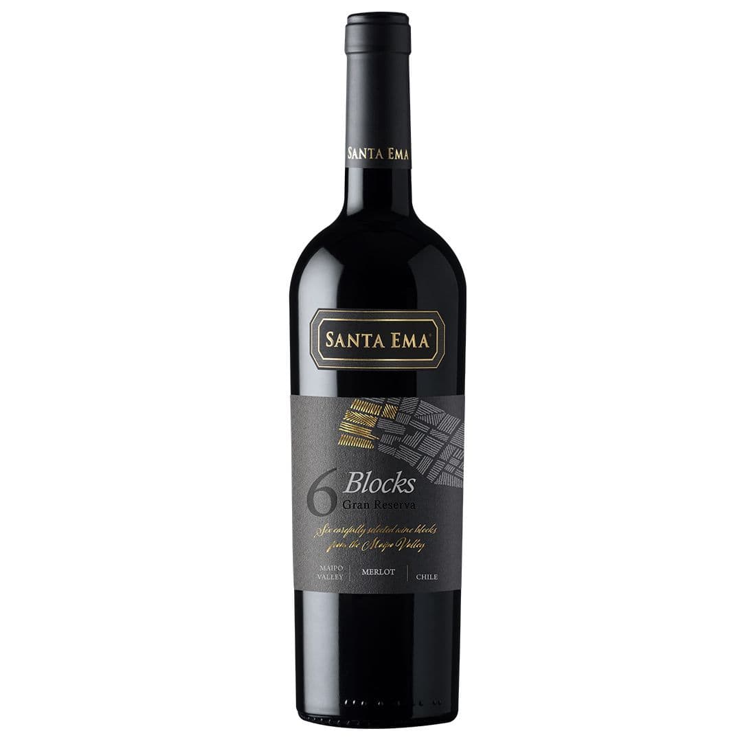 Vino Santa Ema 6 Blocks Gran Reserva Merlot 750cc_1
