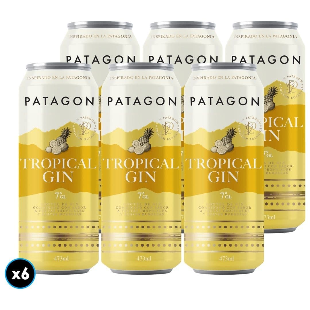 6x Tropical Gin Patagon 473cc 7° Alc_1