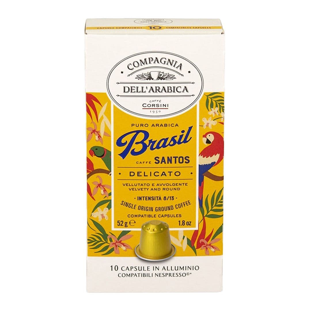 Cápsulas Café Corsini Compagnia Dell Arabica Brasil Nespresso® Compatible (10 Cápsulas)_1