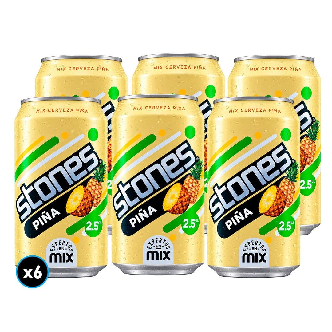 6x Cerveza Piña Stones 350cc 2,5°alc_1
