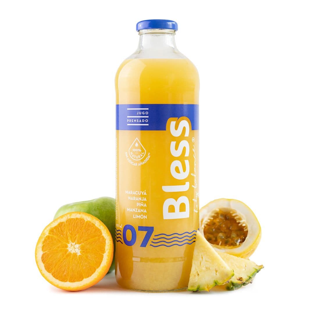 Jugo Bless 07 Maracuyá, Naranja, Piña, Mazana y Limón 1 L_1