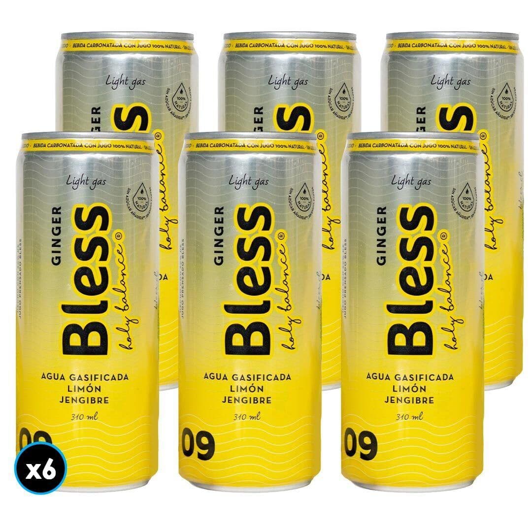 6x Agua Bless Limón y Jengibre con Gas 310cc_1
