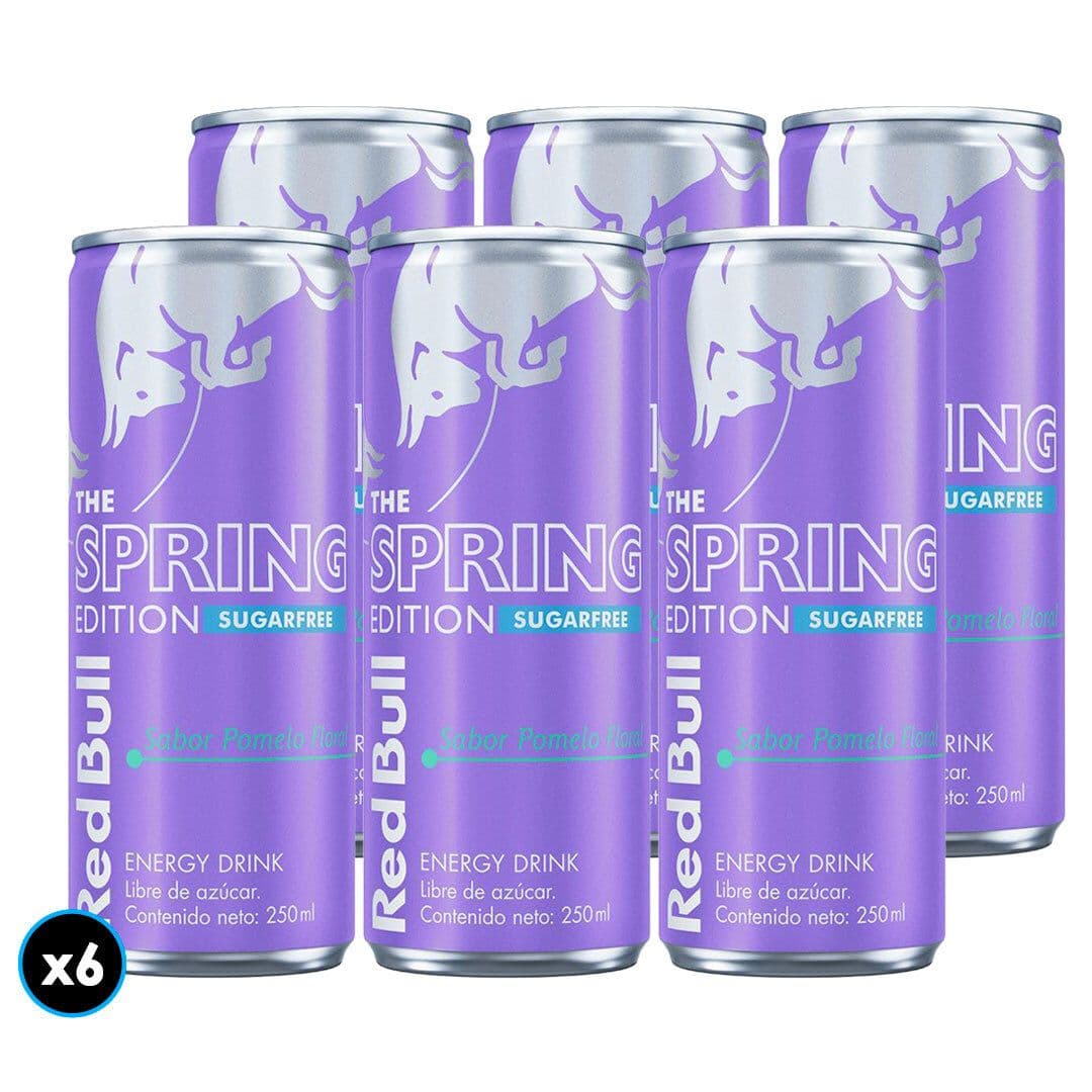 6x Bebida Energética Red Bull Sin Azúcar Pomelo Floral 250cc_1