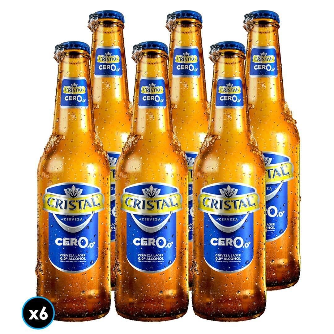 6x Cerveza Cristal Cero en Botella 355cc_1