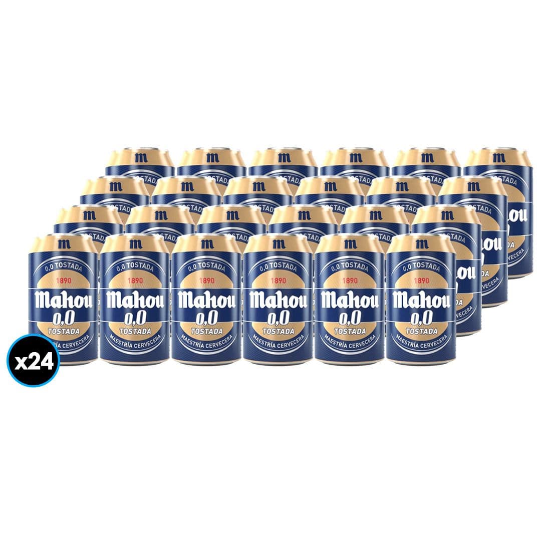 24x Cerveza Mahou Sin Alcohol Tostada Lata 330cc_1