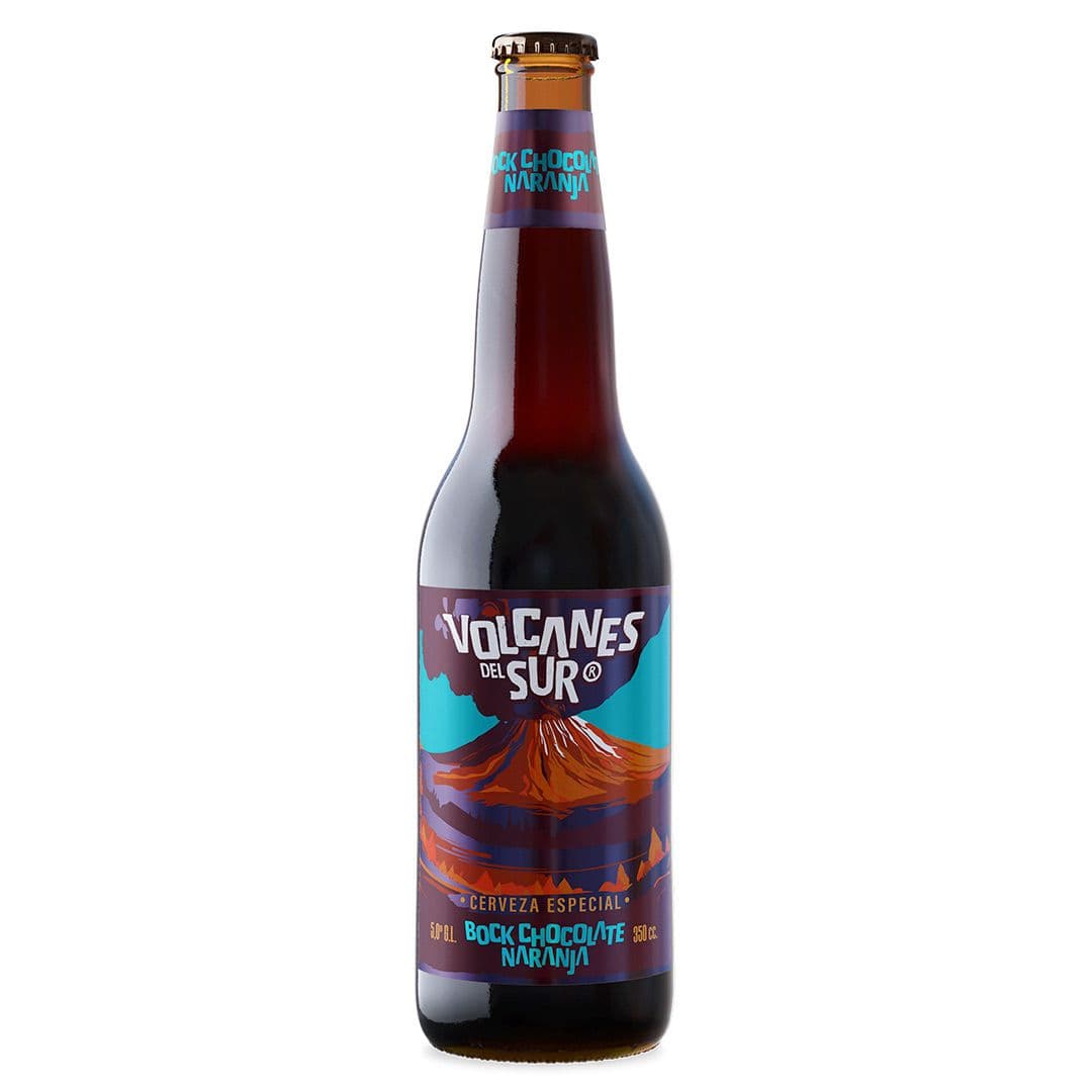 Cerveza Volcanes del Sur Bock Chocolate Naranja Botella 350cc_1