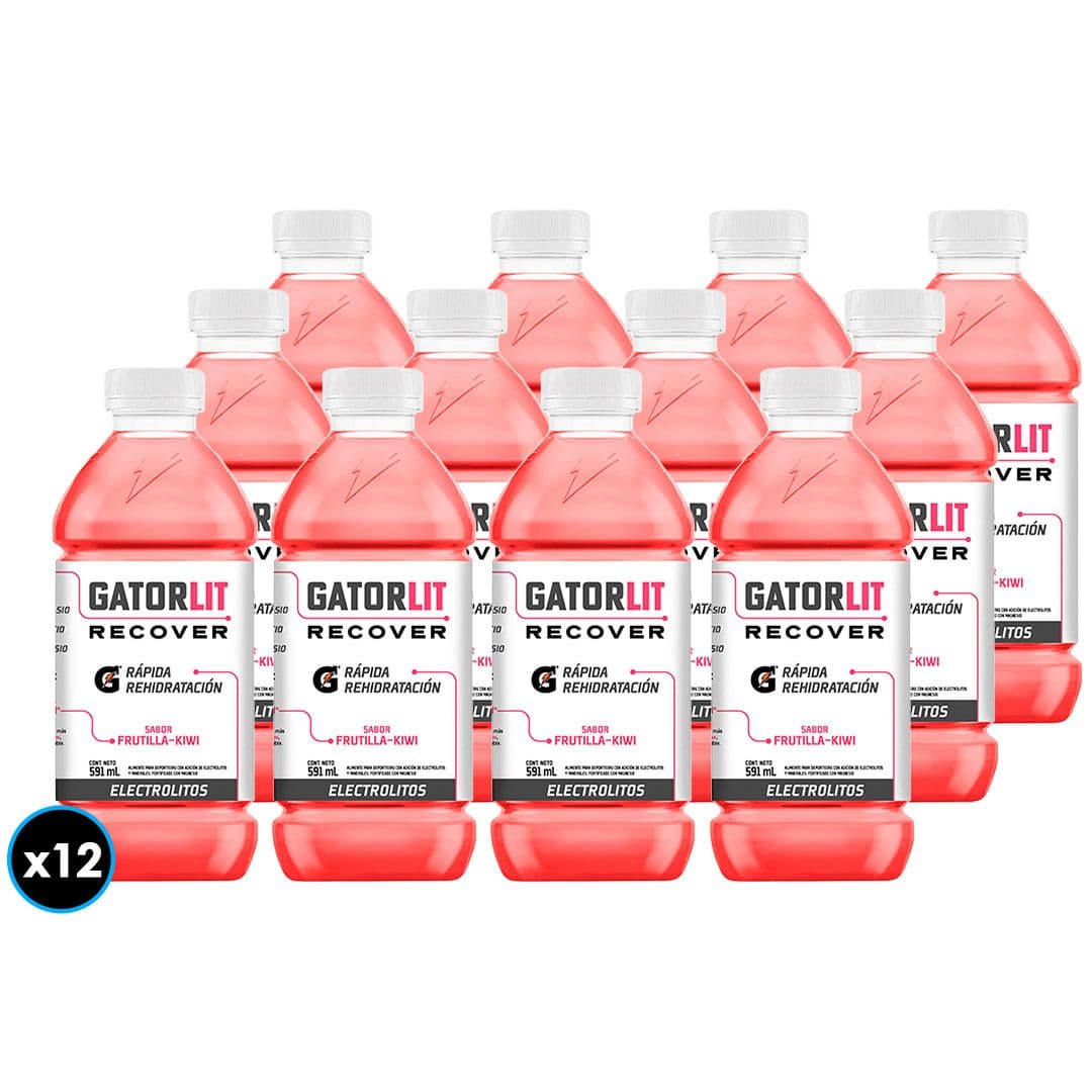 12x Bebida Isotónica Gatorlit Fresa Wiki 591cc_1