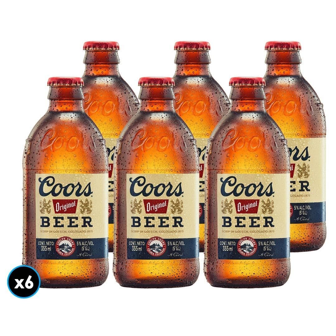 6x Cerveza Coors Original Botella 355cc_1
