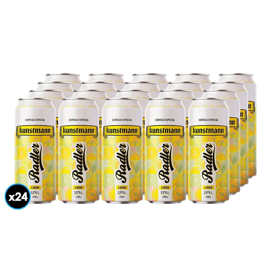24x Cerveza Kunstmann Radler Limón en Lata 470cc_1