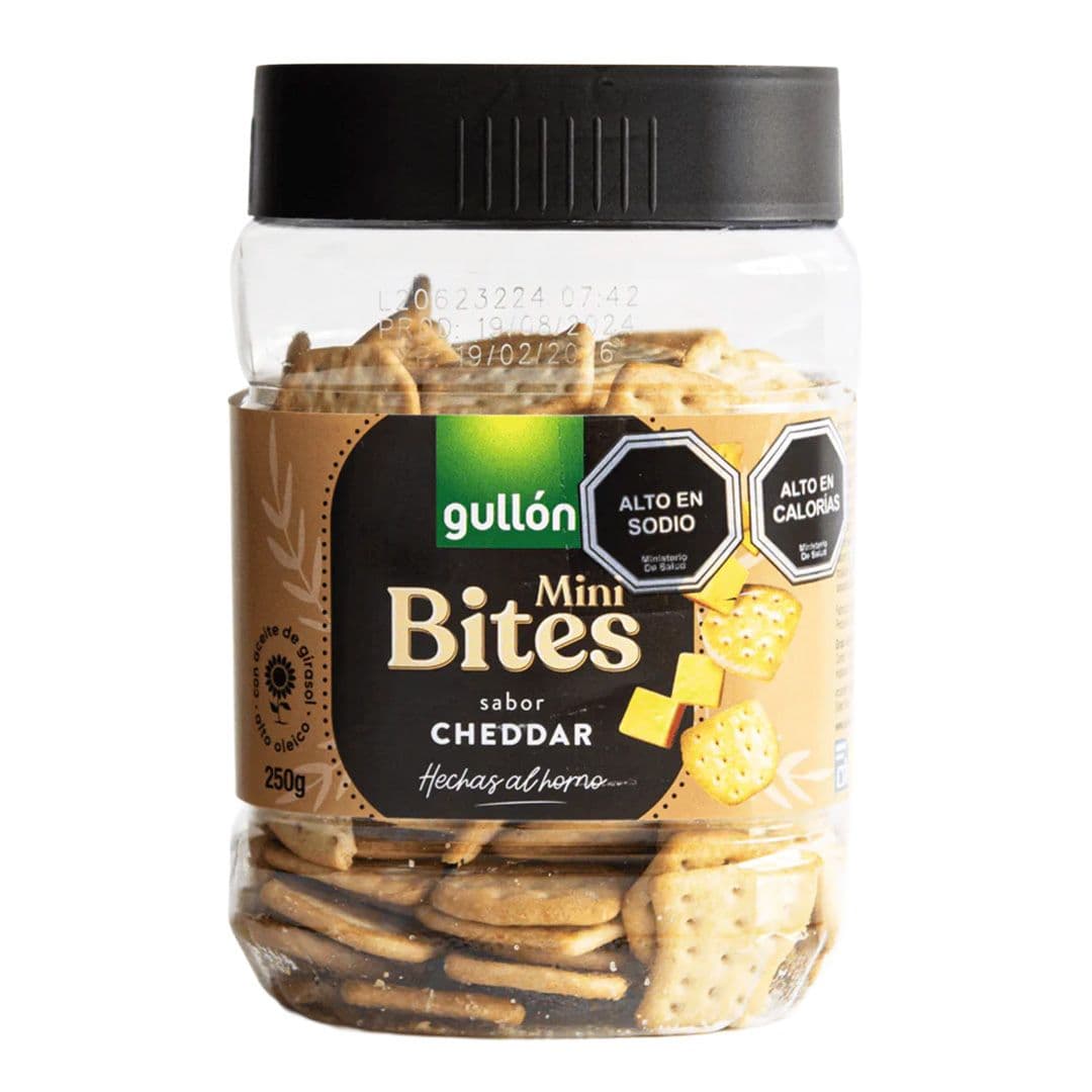 Galletas Mini Bites Cheddar Gullon 250 gr_1