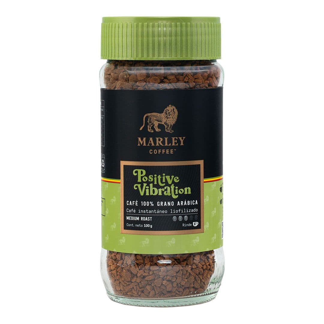 Café Instantáneo Liofilizado Marley Coffee Positive Vibration 100 grs._1
