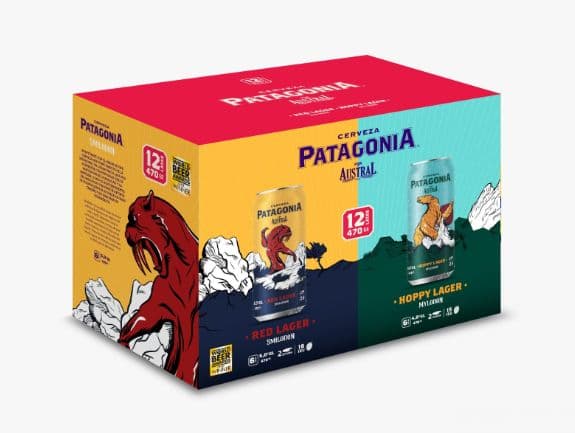 KIT MIX CERVEZAS PATAGONIA EN LATA 470cc: 6x Cerveza Patagonia Hoppy Lager 470cc + 6x Cerveza Patagonia Red Lager 470cc_1