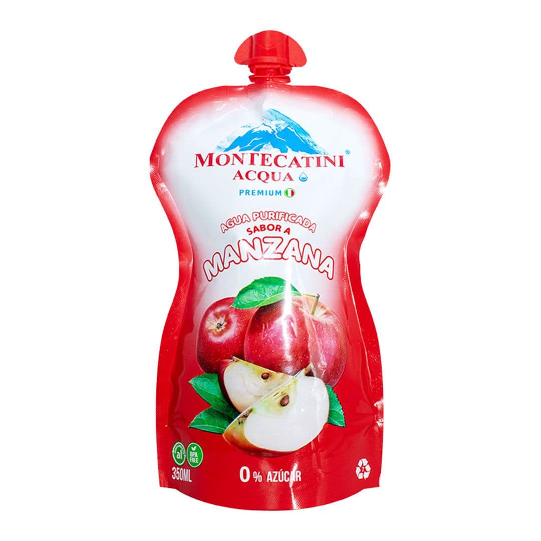 Agua Purificada Montecatini Sabor Manzana Sin Gas 350cc_1
