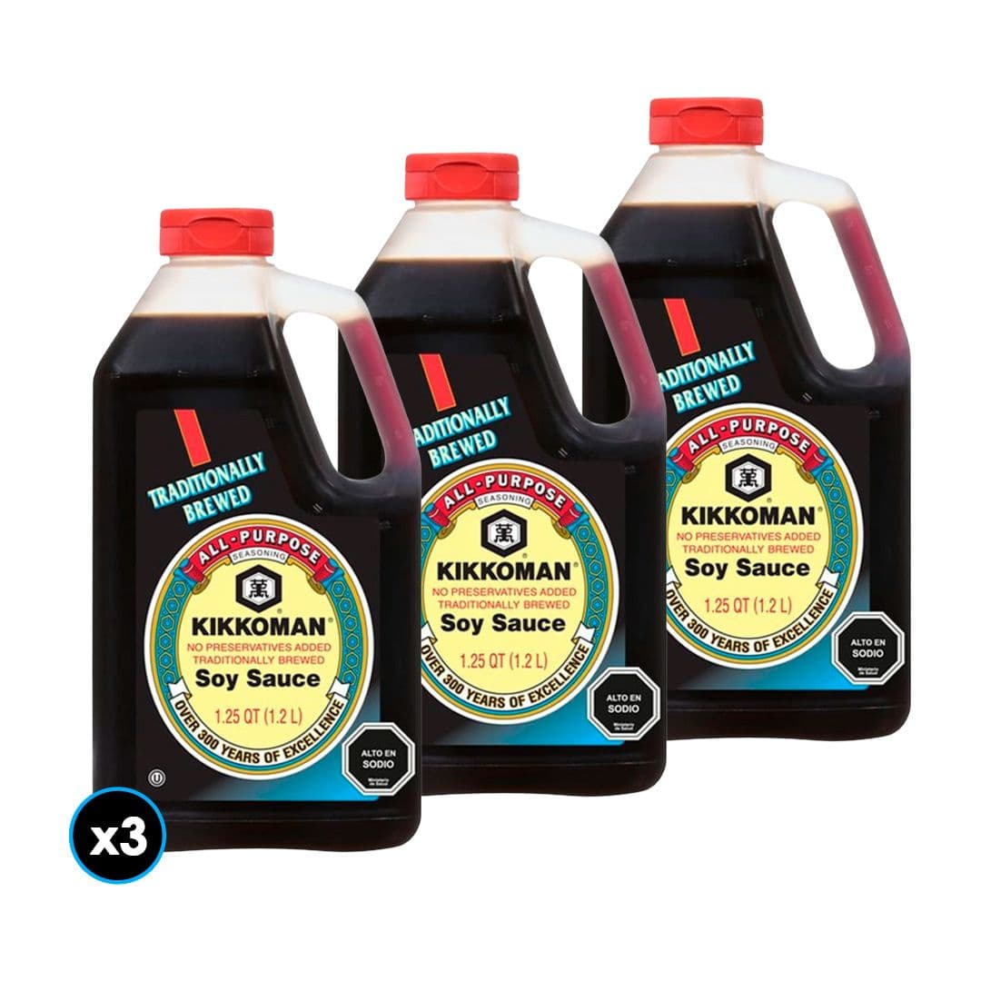 3x Bidón Soya Kikkoman 1,2 Lt._1