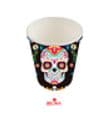 Vasos de Cartón Calavera Halloween 300ml (6 Unidades)_1
